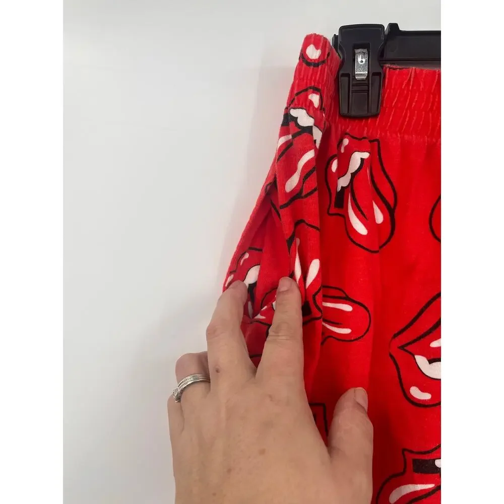 The Rolling Stones Women's XL Red White & Black Shorts Comfy Stretchy w/pockets - Picture 3 of 5